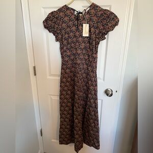 NWT Doen Rhodia Dress in Noir Forest Floral